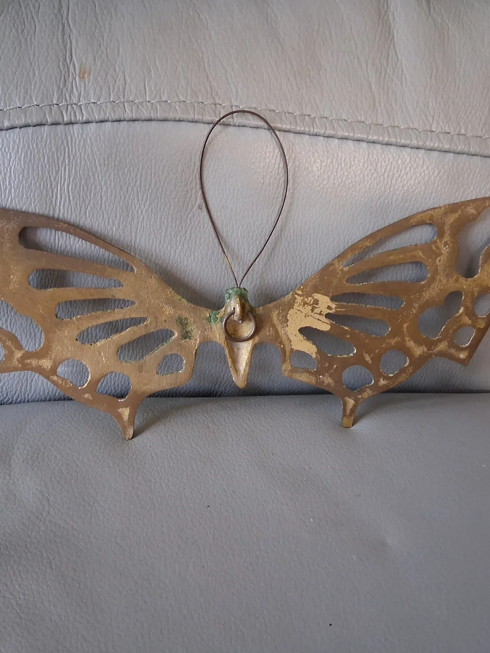 Vintage Brass Butterfly Wall Hanging